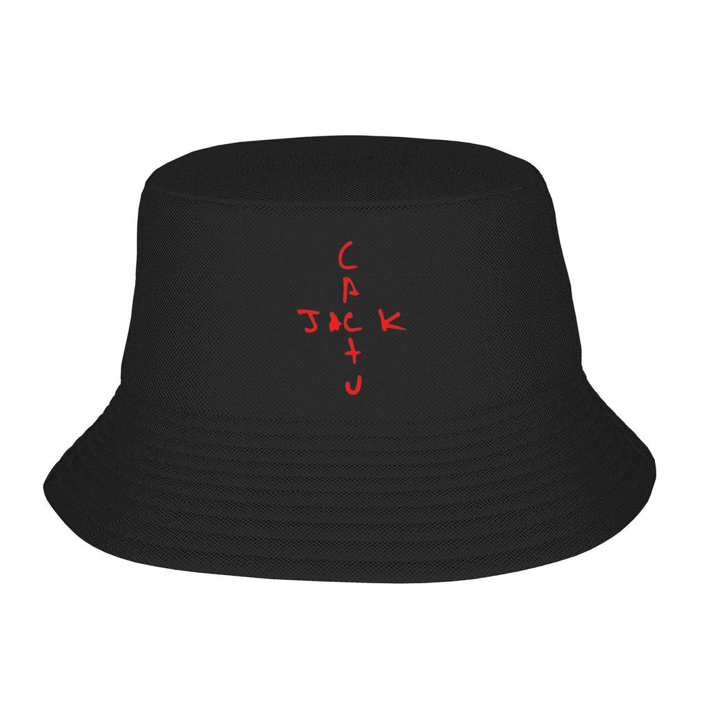 Cactus Jack Face Travis Bucket Hats Spring Headwear Accessories Rapper Fisherman Hats for Camping Woman Ispoti Cap Lightweight