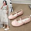 Fashion French Mary Jane Shoes Women 2025 Comfortable Inside Heightened Bow Strap Single Shoes