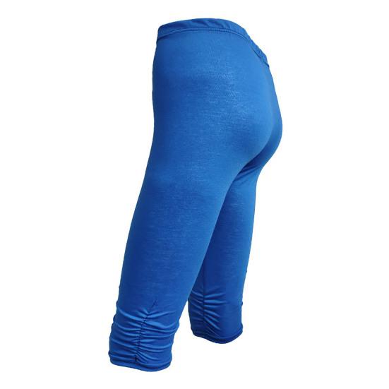 Однотонные эластичные женские леггинсы с высокой талией до середины икры, укороченные брюки для бега