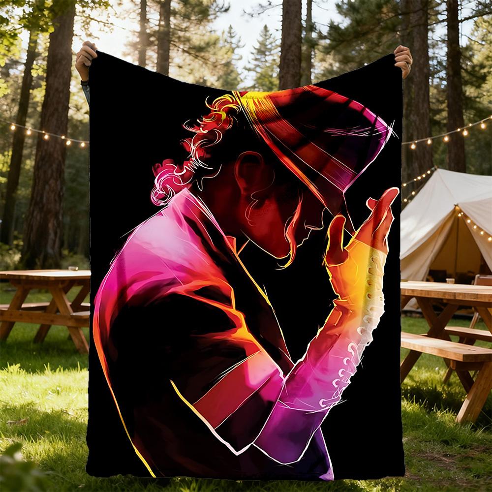 1 шт. Плед Dance Legend Michael Jackson для улицы, легкий фланелевый, мягкий и теплый, для использования в любое время года, для дивана, улицы, кемпинга, гостиной021