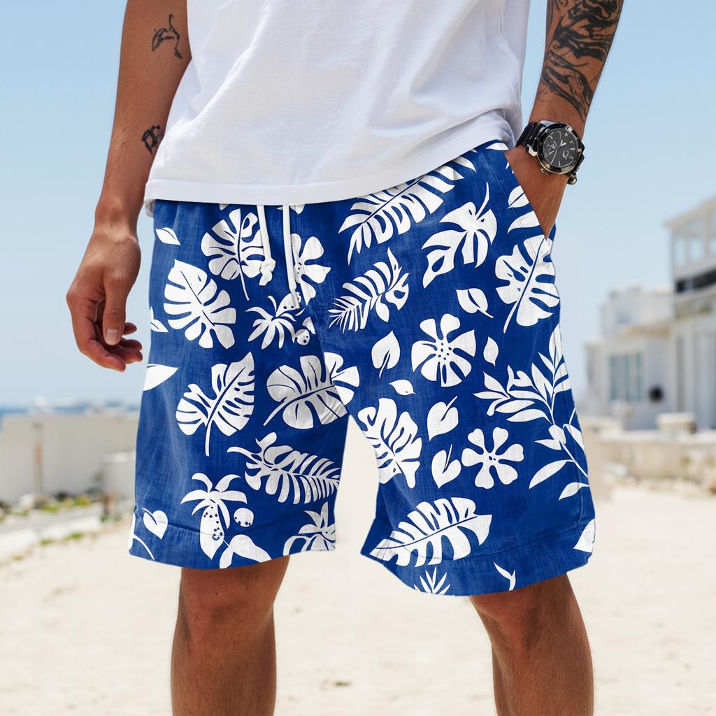 Мужские летние большие повседневные свободные спортивные брюки пляжные шорты