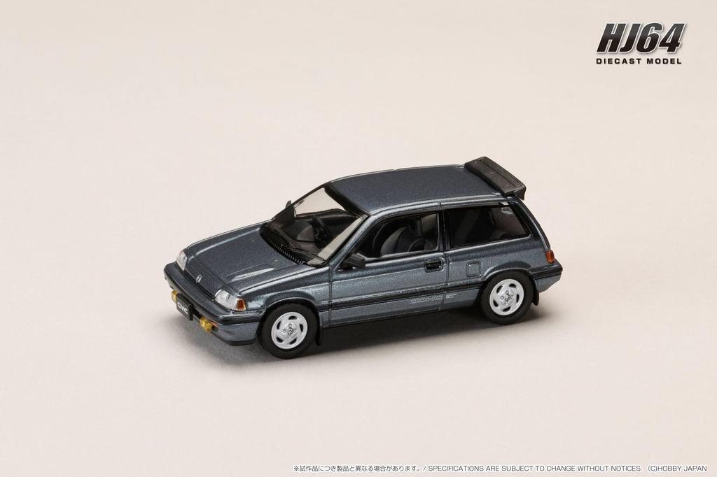 Hobby Japan HJ64 1/64 Scale Honda Civic (Automatic Transmission) Late Version with Genuine Optional Parts, Blue, Finished Model, HJ643029BL