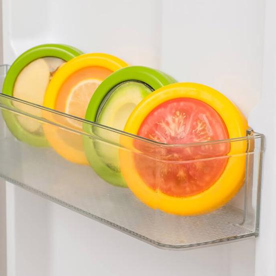 Refrigerator Storage Container Silicone Fruit Storage Box with Twist-Off Lid BPA Free Easy To Clean Reusable Fridge Fruit Fresh-keeping Box