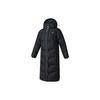Athletics Loose Fit Solid Color Sports Casual Warm Long Down Jacket Women Outerwear Deep-Black A11W242906FBK