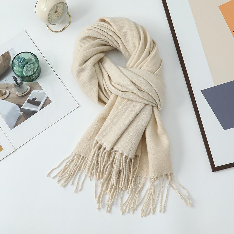 Женский двусторонний шерстяной кашемировый шарф-палантин: Новый высококлассный стиль Осень/Зима 2026