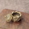 Desktop Ornaments Home Decoration Retro Brass Censer Hollow Lotus Incense Burner Mini Qilin Head