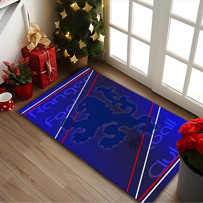1pc Rangers FC Printed Chair Rug for Home Office Use, Living Room Kitchen Game Room Area Carpet