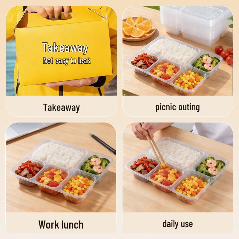 Saint Elten Disposable 3-Compartment Food Container