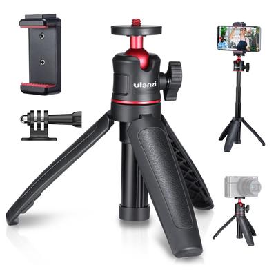 Штатив Ulanzi для смартфона, зажим для смартфона, штатив для камеры, маленькая селфи-палка, телескопическая 3-уровневая смартфонная видеокамера, штатив для селфи-палка с горячим башмаком