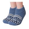 Retro Winter Slipper Socks Thickened Fleece Lined Low Cut Socks Socks with Grips Non-Slip Ankle Slipper