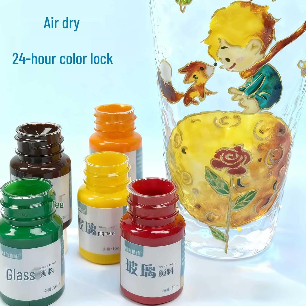 20ml Children's Non-Bake Glass Paint for DIY & Creative Glass Decoration - Waterproof & Handmade
