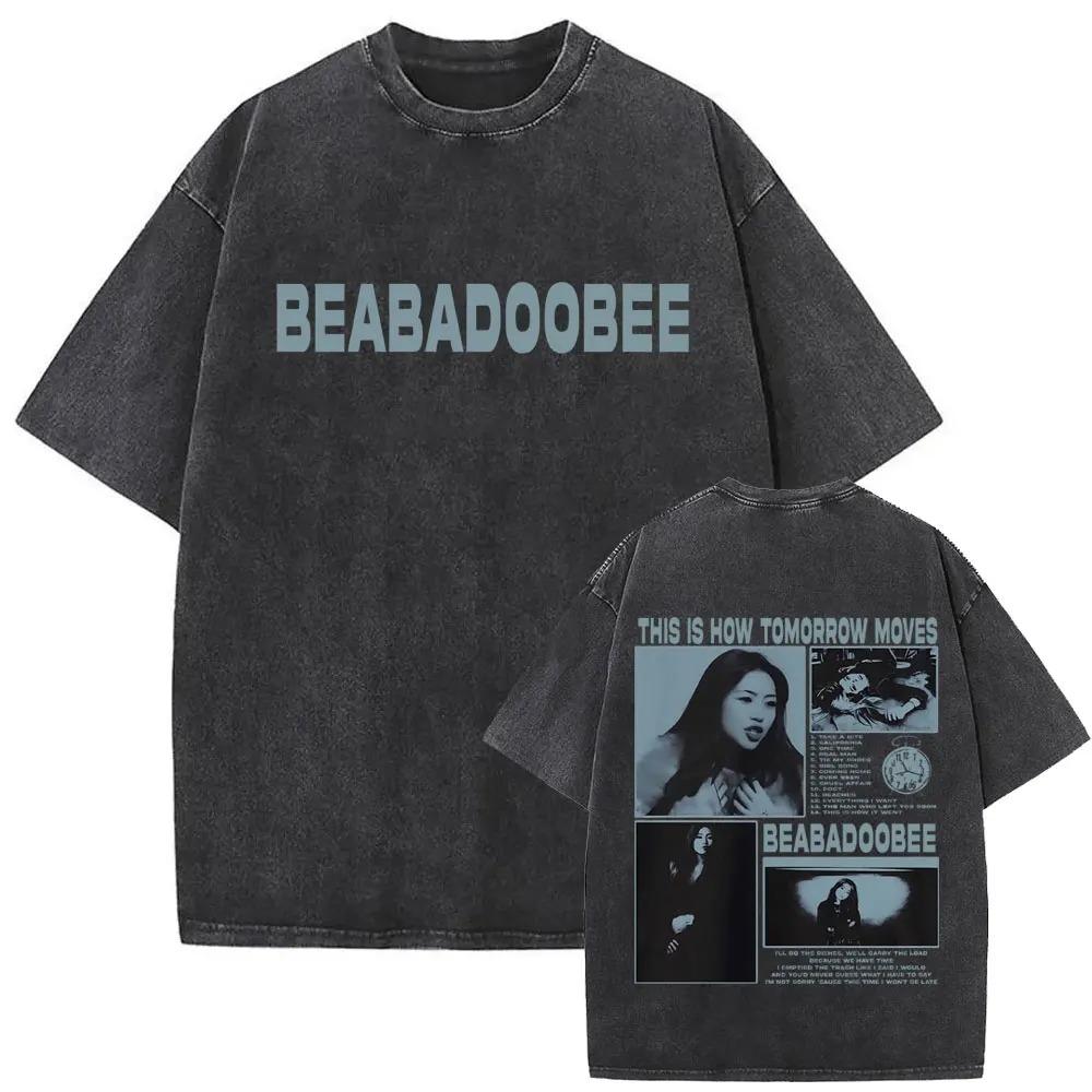 Горячая Распродажа Футболка с Графическим Принтом Singer Beabadoobee Мужская Женская Винтажная Стирка Хлопок Уличная Мода Оверсайз Топ Летний Новый Топ