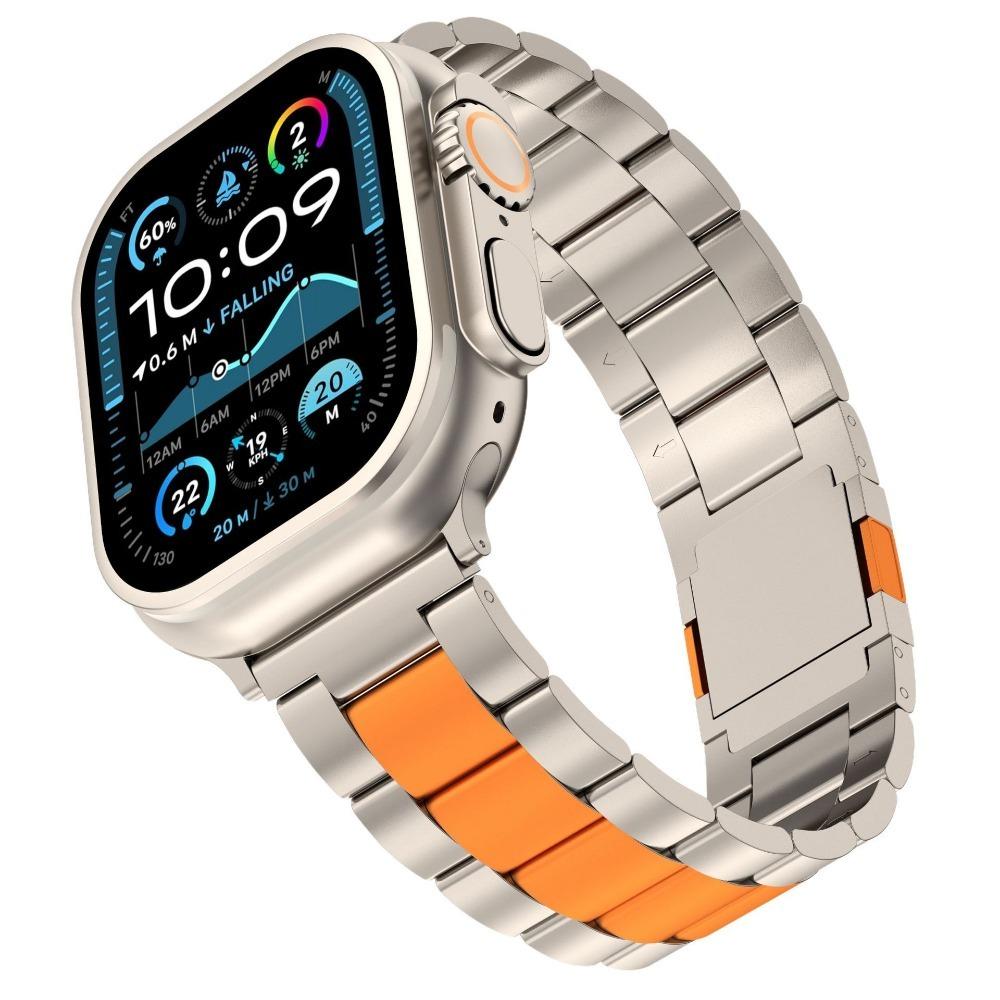 Магнитный титановый ремешок для Apple Watch Ultra 3 2 49 мм Серии 11 10 9 8 7 46 мм 45 мм Роскошный мужской браслет для iwatch se3 44 мм Ремешок