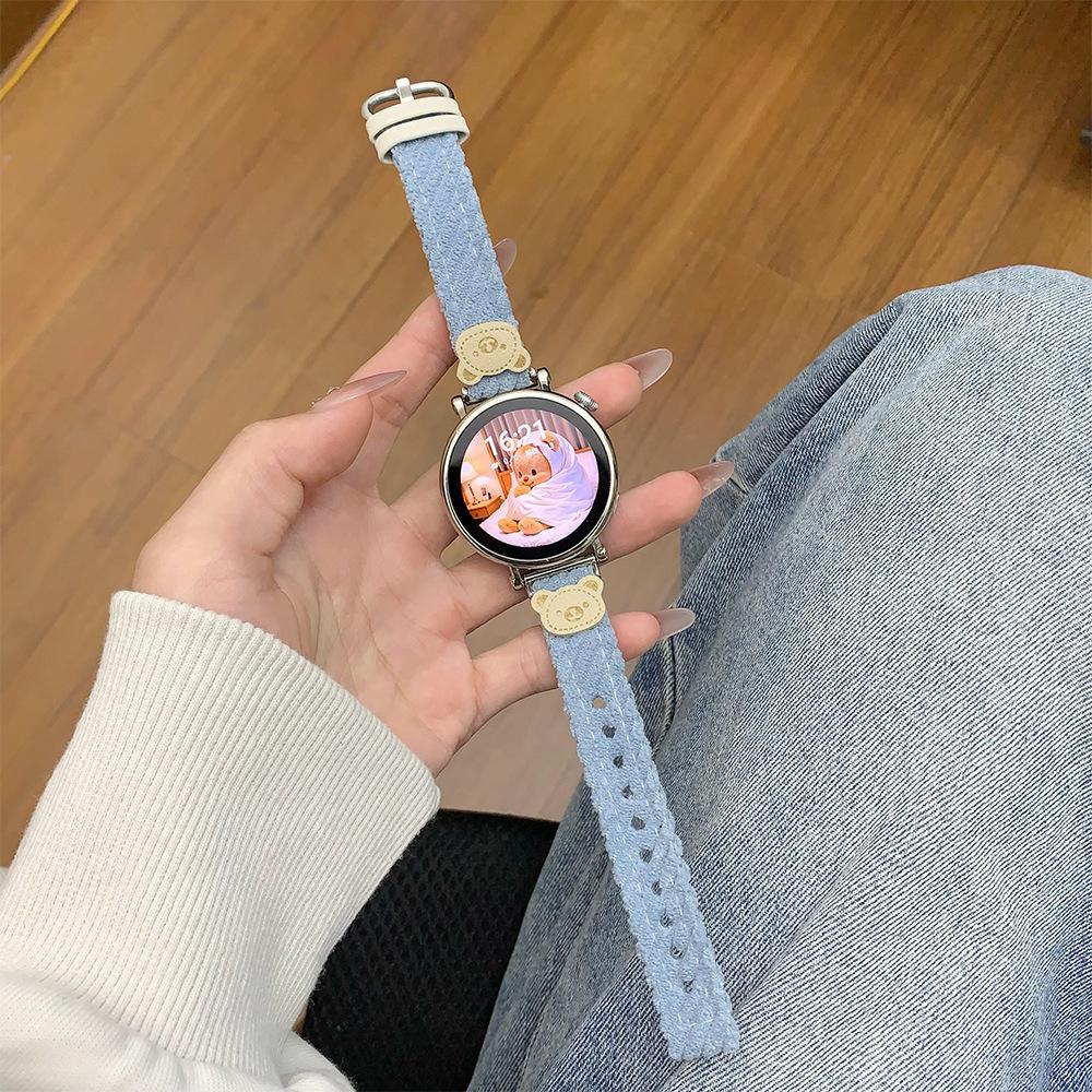 Suitable for Fit4/3 Huawei GT6 watch gt5/4 strap watch5 corduroy bear Xiaomi 10/9PRO