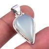 Natural Aqua Chalcedony 925 Solid Sterling Silver Jewelry Pendant 1.50'' m3F58
