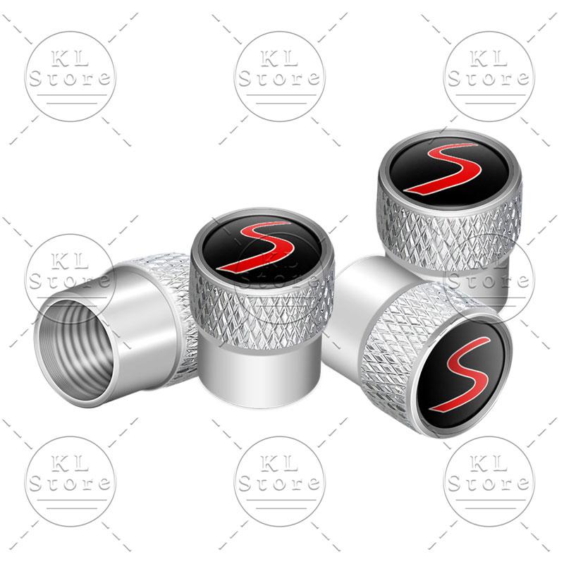 4pcs/set S Logo Car Wheel Tire Valve Air Stem Cap Dustproof Cover For Mini Cooper S Emblem R55 R56 F55 F56 F60 John Cooper Works