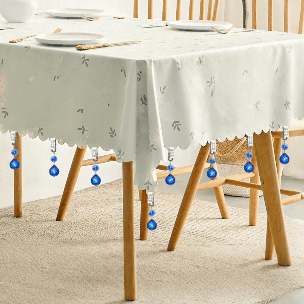 6PCS Heavy Duty Glass Table Cover Pendant Windproof Tablecloth Hanger Wedding