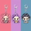 KPop Demon Hunters Kawaii Zoe Rumi Mira Saja Boys Superstar Acrylic Keychain Unters HUNTR/X Baby Keyring Huntr-X Bag Pendant