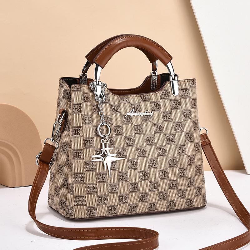 Bag Women's 2025 Autumn New Fashion Portable Tote Bag Versatile Shoulder Crossbody Bag Women's Bag Small Square Bag