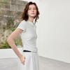 Женская охлаждающая тонкая футболка-henley из лиоцелла Chuyu