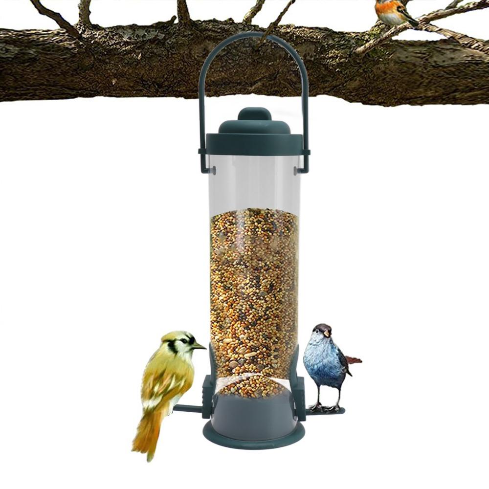 2 Sets Durable Bird Tube Feeder Plastic Hanging Bird Feeder Hanging Finch Feeder Patio