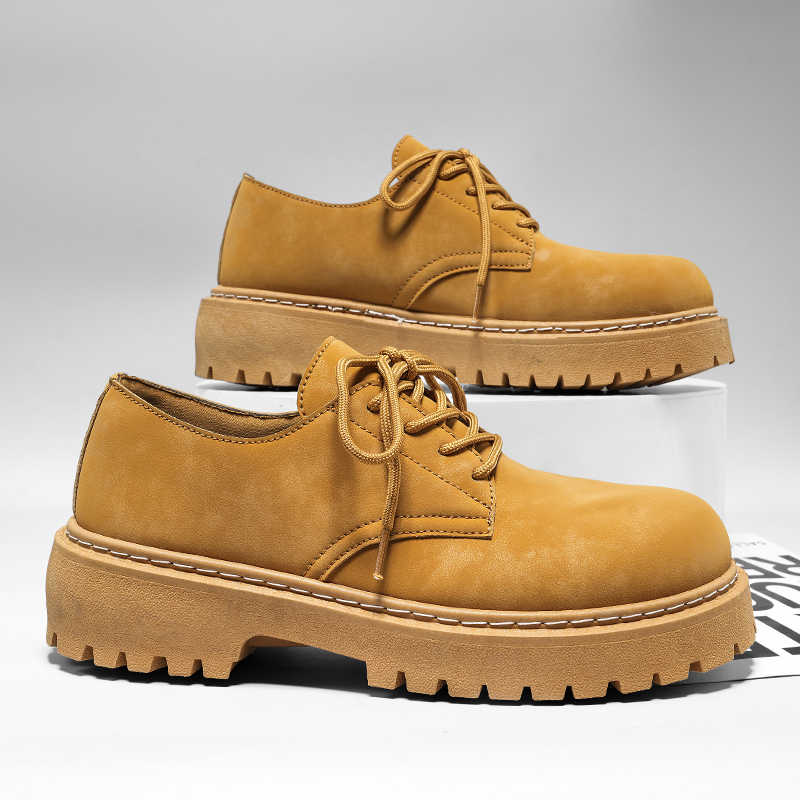 Fashion With Ties Round Tip Original Men's Shoes Loafers Men Sports Boots Men Breathable Sneakers Fat Second Hand Training Maker