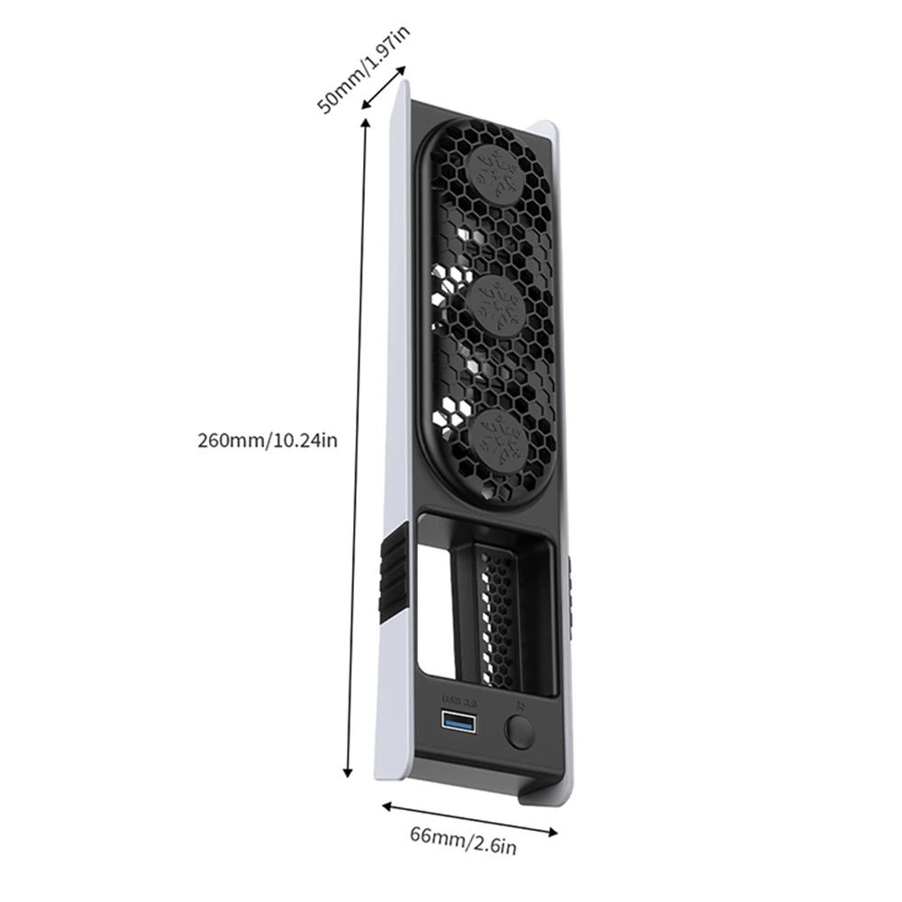 RGB Охлаждающий вентилятор для консоли PS5 Pro/PS5 Slim, Тихая система охлаждения с USB-портом для PS 5 Pro/Slim Disc & Digital Edition