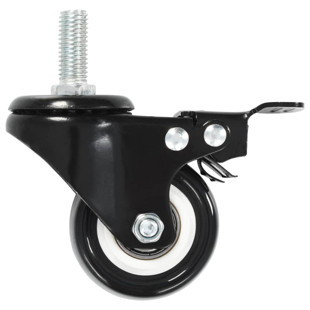 16 Piece Swivel Casters with Brakes 50 mm