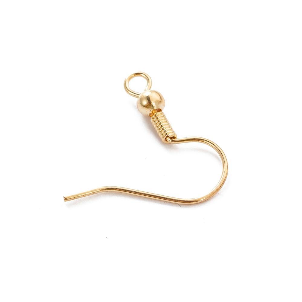 Для изготовления сережек из металла, ручная работа, бисерный крючок для ушей, 50 шт., украшение с круглыми бусинами, аксессуары, материал, бусины