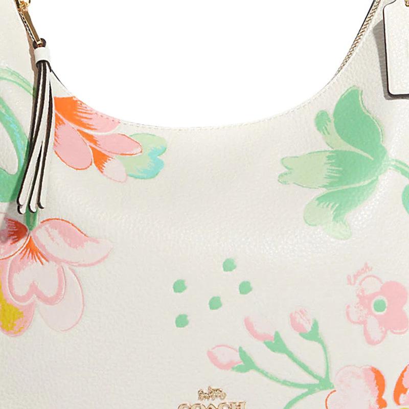 Coach Hobo 29 Floral Print Leather Shoulder Bag Women Shoulder Bag Off-White C8619-IMCAH