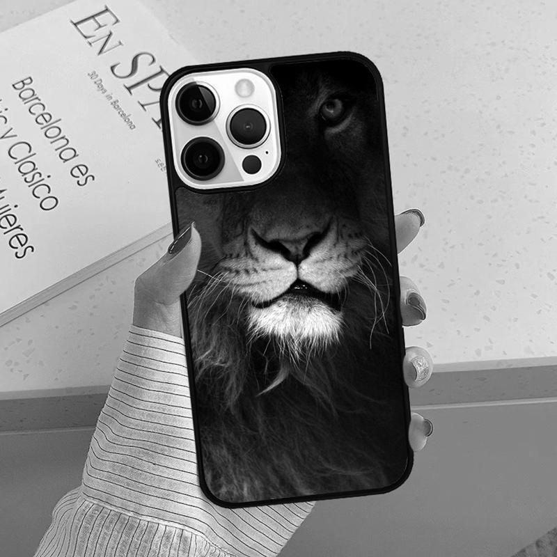 Чехол для телефона с изображением африканского льва, крупной кошки, Для iPhone 17 Air 15 16 16e 14 13 Pro Max Coque 12 11 Pro Max Для Apple PLUS fundas