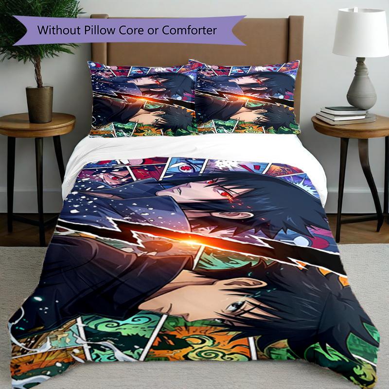 3pcs Duvet Cover Set (1*Duvet Cover + 2*Pillowcase, Without Core), BLEACH Print Bedding Set, Bedroom Decor, All‑Season, Birthday Gift