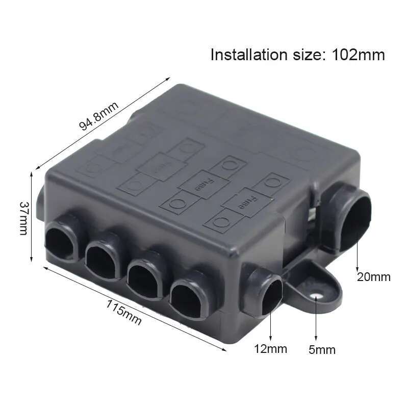 5Ways With Bus Bar 12V 24V HEAVY DUTY Power Distribution Fuse Box Block Mega & Midi Fuses Holder