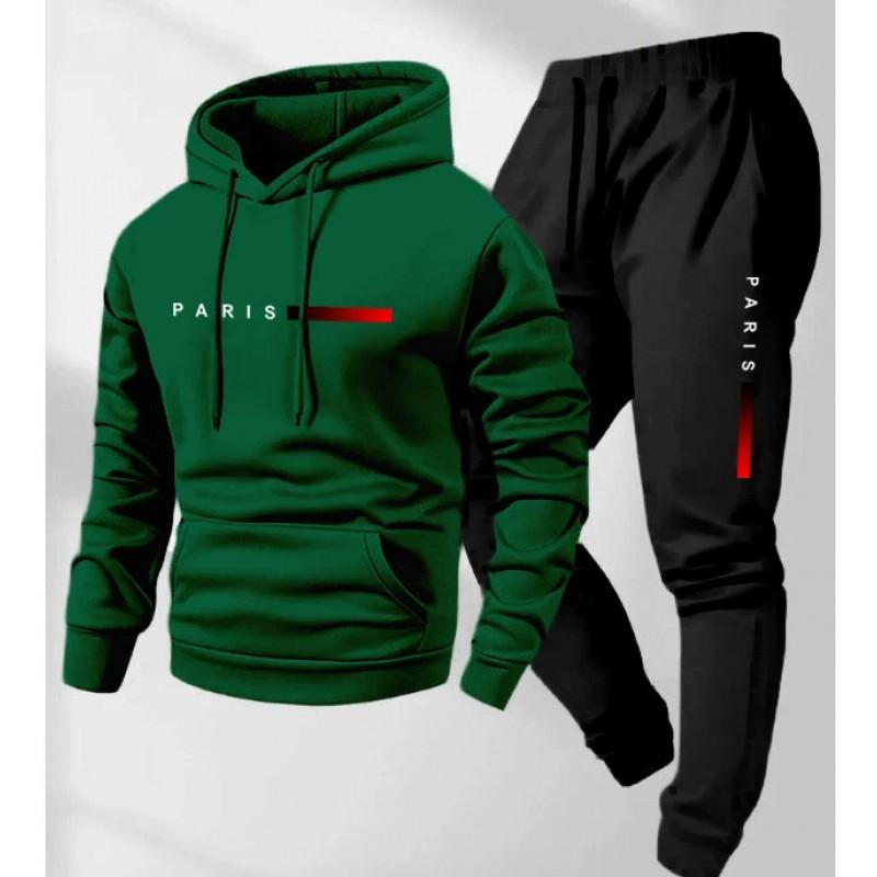Mens Hooded Sweatshirt Tracksuit Set Cotton Blend Loungewear Young Adults
