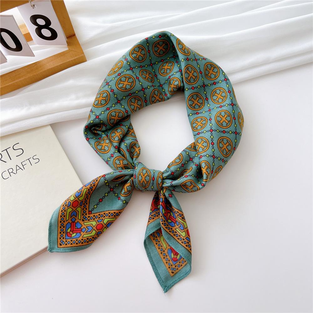 Маленький квадратный шарф из хлопка и льна, шелковый шарф, женский, весна и осень, новый стиль, художественный и универсальный, модный, темпераментный шарф-повязка на голову