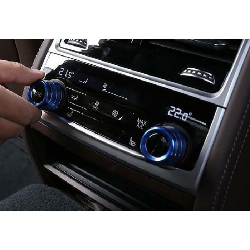 Для BMW X3 G01 X4 2018- Синее Алюминиевое Кольцо-Накладка Регулятора Заднего Кондиционера