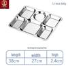 Yici Shiguang 304 Stainless Steel Divided Meal Tray
