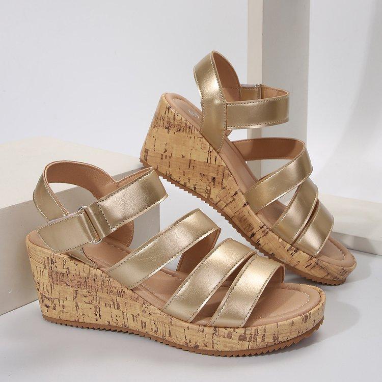 Модные женские сандалии 2025 Новые на платформе Летние с открытым носком Римские на танкетке Женские большого размера Повседневные спортивные туфли Sandalias De Mujer