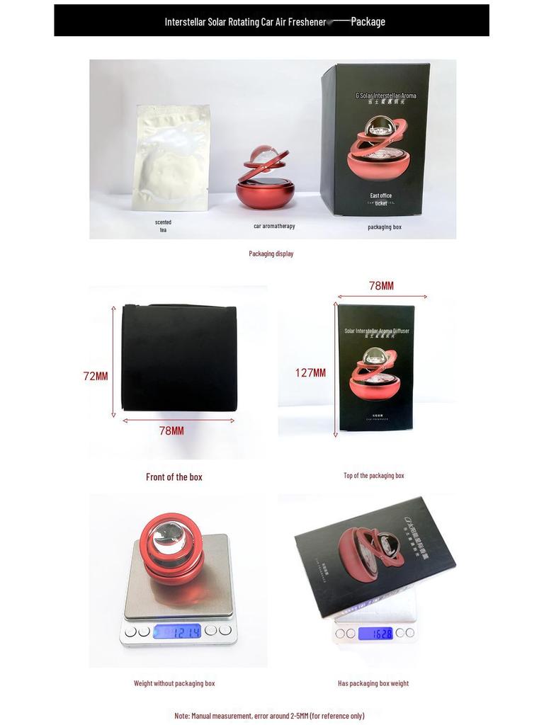 Solar Rotating Car Aromatherapy Ornament