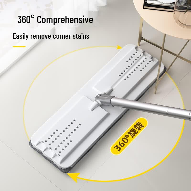 Flat Mop with Self-Wringing Bucket