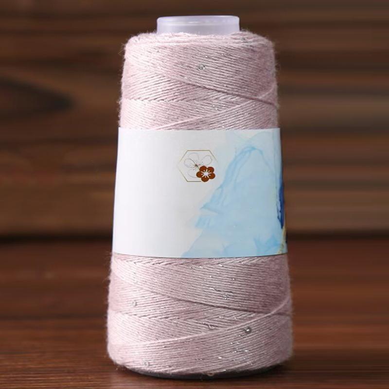 1 шт. Пряжа ручной вязки для подарка, сделай сам, блестящая шелковая нить с пайетками, пряжа из чистого хлопка и натурального шелка ручной работы, вязальная пряжа с серебряной нитью