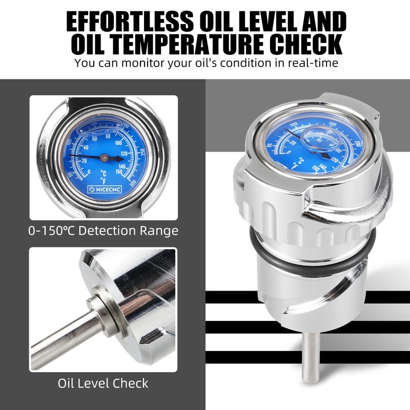 Oil Dipstick Thermometer for Harley 1200 Forty Eight XL1200X 2010-2022 Iron 883 09-22 Iron 1200 18-21 Seventy-Two XL1200V 12-16