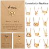 Ожерелье с подвеской в ​​виде созвездия, 12 знаков зодиака, подарки на день рождения, модные ювелирные изделия для женщин и девочек