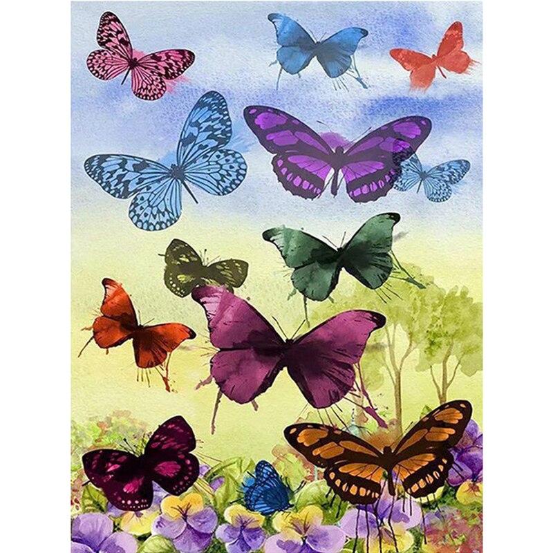 Butterfly DIY 5D Diamond Painting Full Round Rhinestone Animal Mosaic Diamond Embroidery Flowers Cross Stitch Home Decor