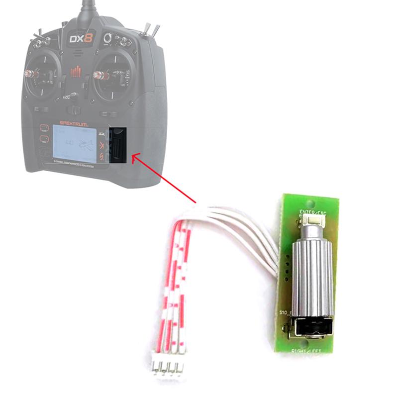Spektrum Dx6I роликовый переключатель пластина прокрутки платы датчика Pcb W разъем провода серебристая пластиковая часть для передатчика Hobbyking Orx T-Six