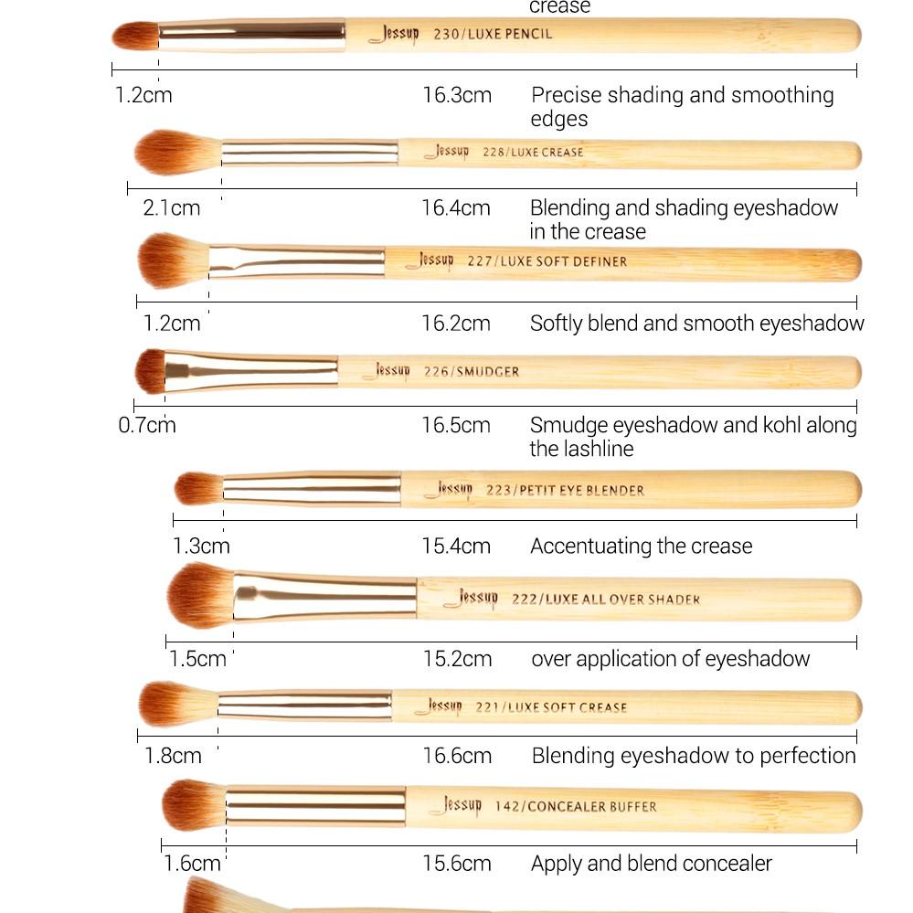 Набор профессиональных кистей для макияжа, 25 шт (Bamboo)