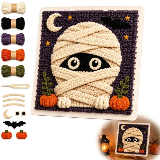 Набор для рукоделия Yarn Art Decor Projects DIY, ткачество, рисование, набор для вязания крючком на Хэллоуин и Рождество, набор для начинающих, праздничный