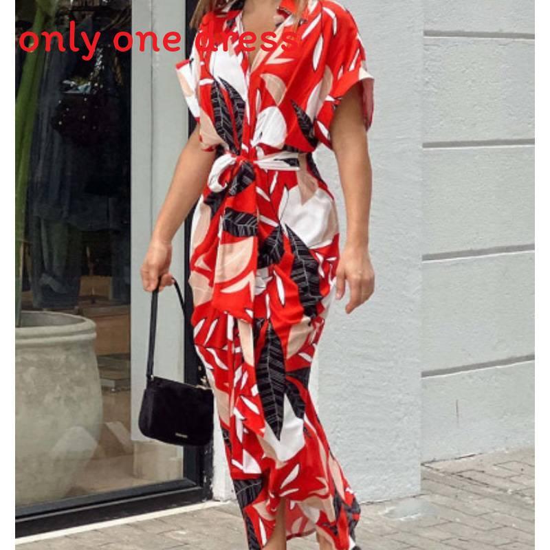 Stylish Summer Girl Dress With Shirt Collar In Polyester For Casual Wear