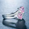 Кольцо Chenrui Zircon Double Heart Ring - европейская и американская женская бижутерия