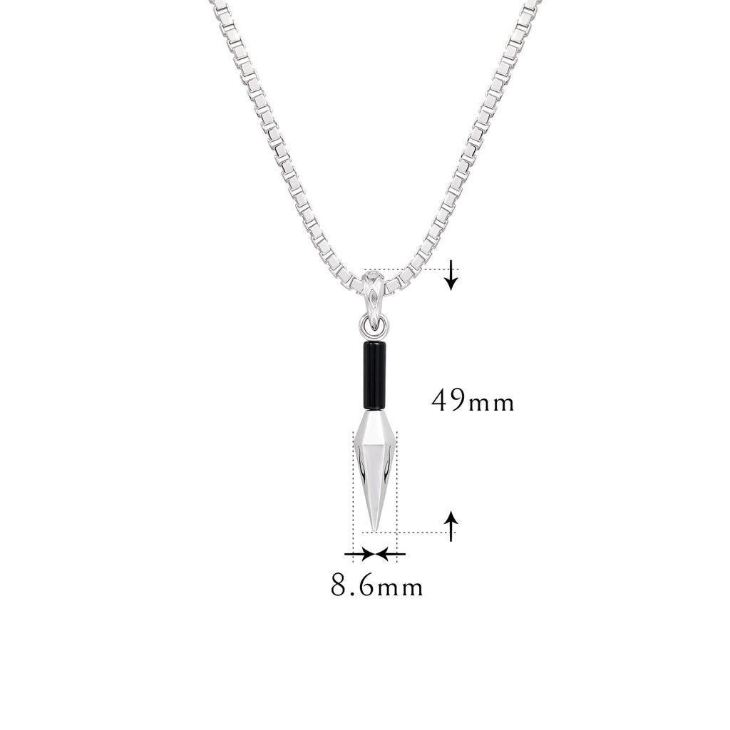 Necklace Kunai Silver Venetian Chain K18 White Gold Coated Silver 925 Esoteric Buddhism Amulet [AWNL] Men's